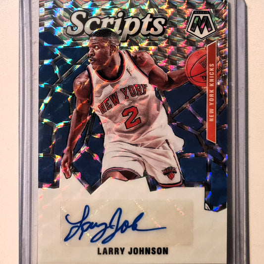 Larry Johnson 2019-20 Panini Mosaic Scripts Prizm Auto SC-LJN NBA Basketball New York Knicks excellent/mint Sleeved