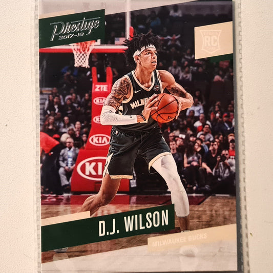 D.J. Wilson 2017-18 Panini Prestige rookie RC #167 NBA Basketball Milwaukee Bucks excellent/mint Sleeved