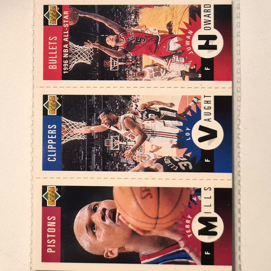 Terry Mills Loy Vaught Juwan Howard 1996 Upper-Deck mini's  M178 M127 M114 NBA Basketball Bullets Clippers Pistons excellent/mint Sleeved