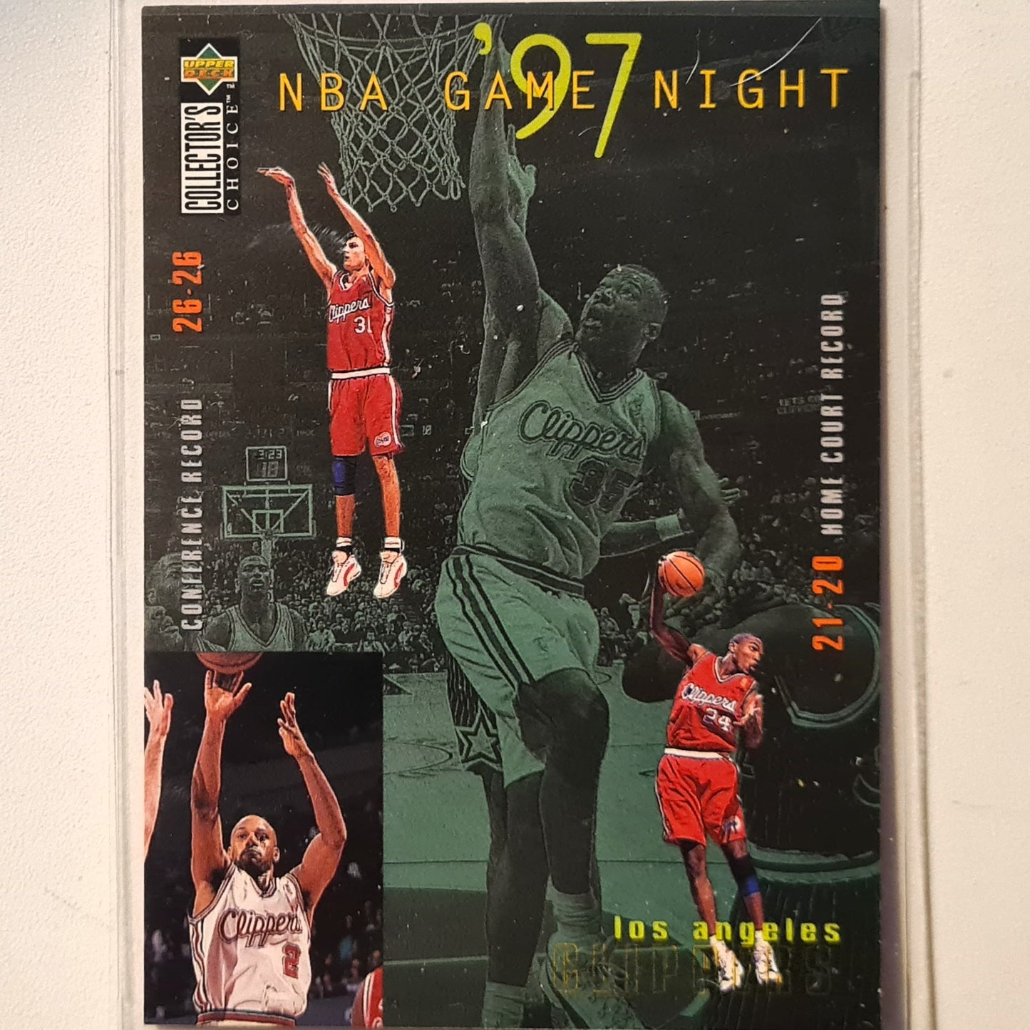Loy Vaught 1997 Upper-Deck Game Night #167 NBA Basketball Los Angeles Clippers excellent Sleeved