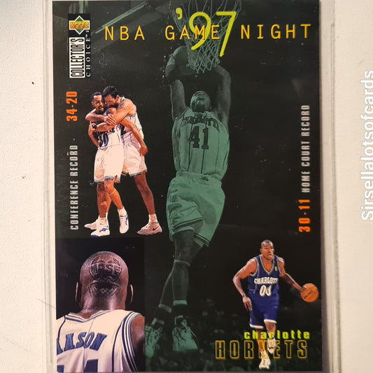 Glen Rice 1997 Upper-Deck Game Night #158 NBA Basketball Charlotte Hornets excellent Sleeved