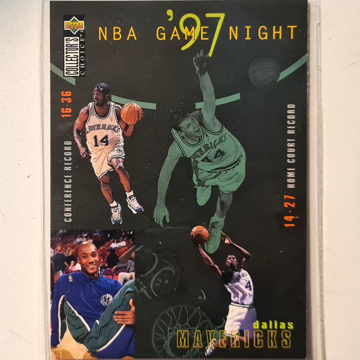 Michael Finley 1997 Upper-Deck Game Night #161 NBA Basketball Dallas mavericks excellent Sleeved