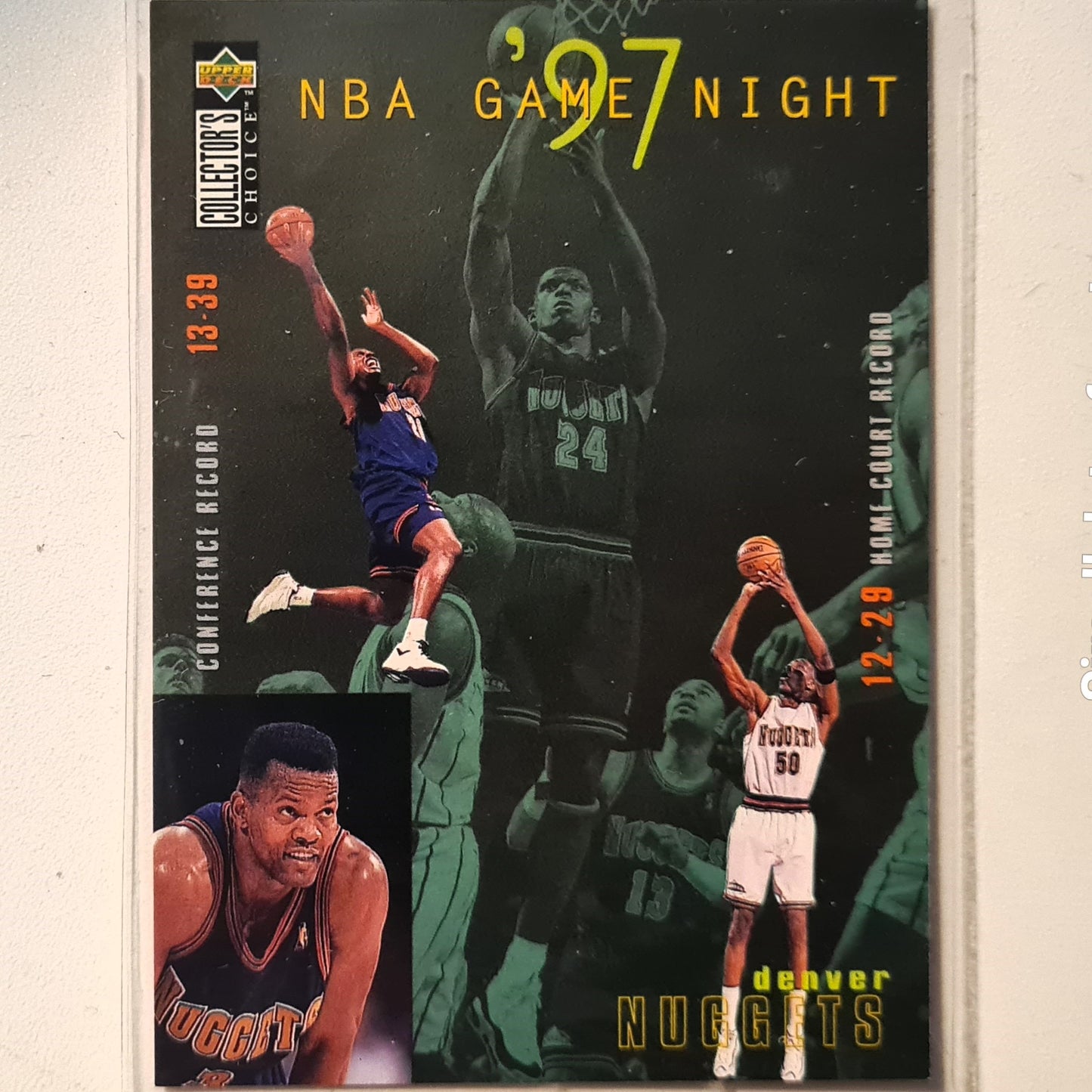 Laphonso Ellis 1997 Upper-Deck Game Night #162 NBA Basketball Denver Nuggets excellent Sleeved