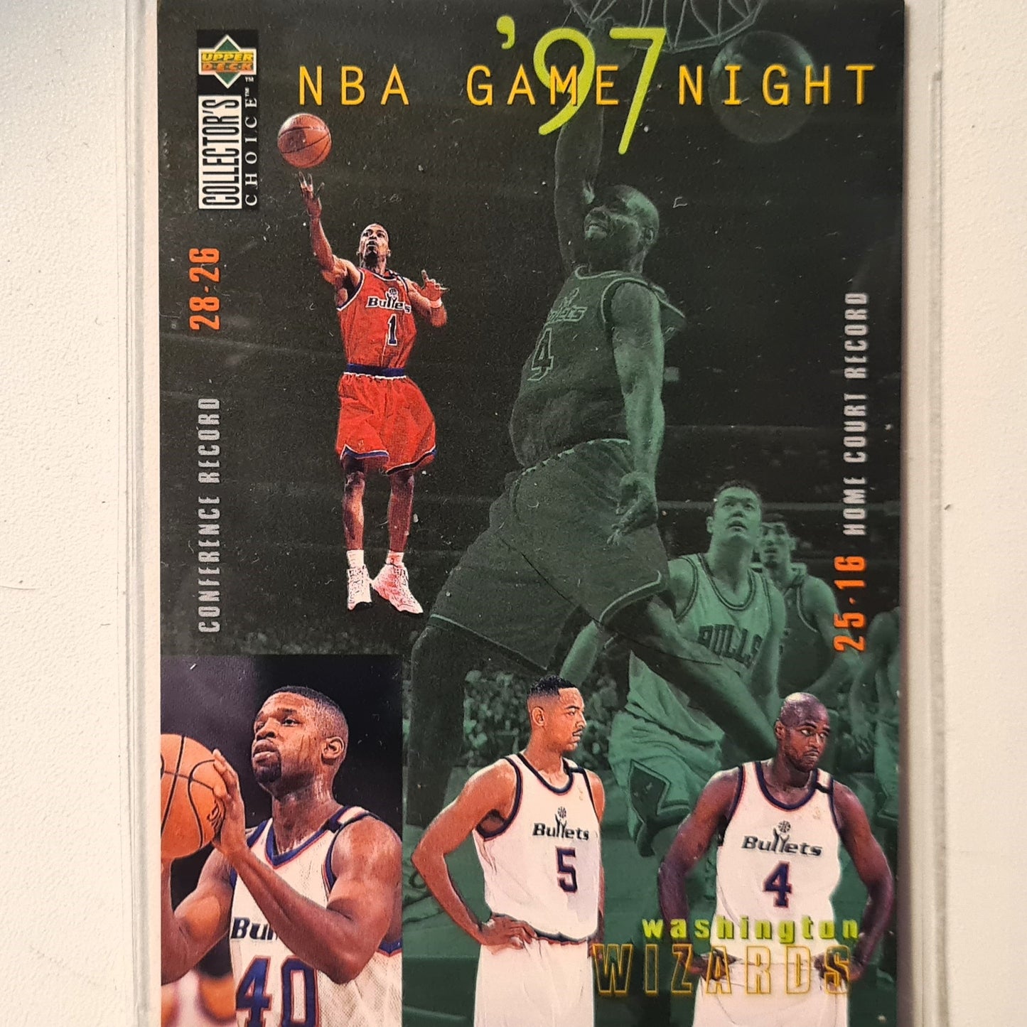 Chris Webber 1997 Upper-Deck Game Night #184 NBA Basketball Washington Wizards excellent Sleeved