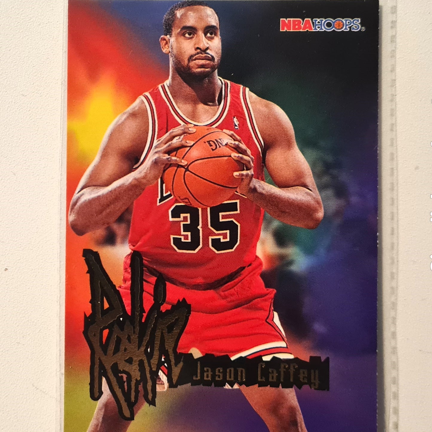 Jason Caffey 1996 Skybox NBA Hoops Rookie RC #255 NBA Basketball Chicago Bulls Very good Sleeved