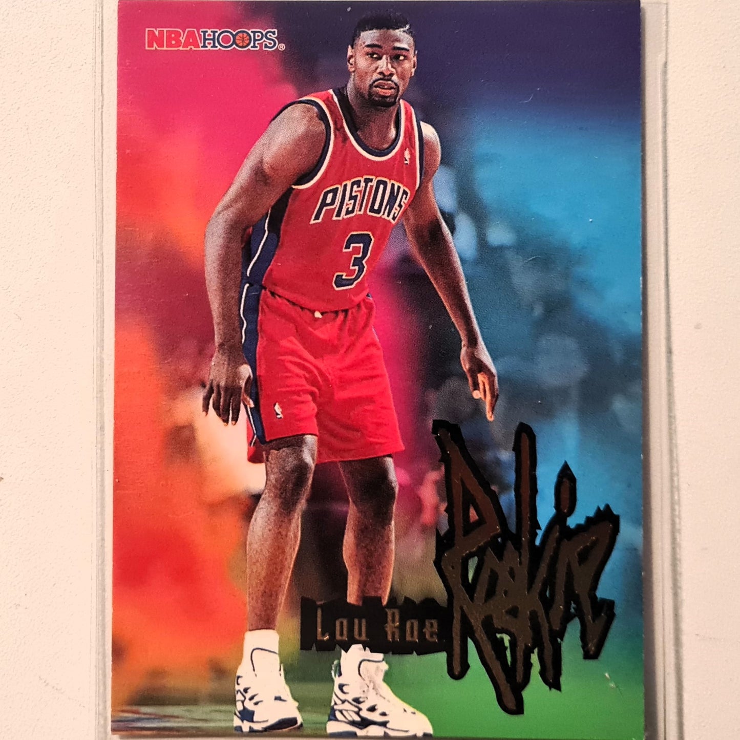 Lou Roe 1996 Skybox NBA Hoops Rookie RC #262 NBA Basketball Detroit Pistons Very good Sleeved
