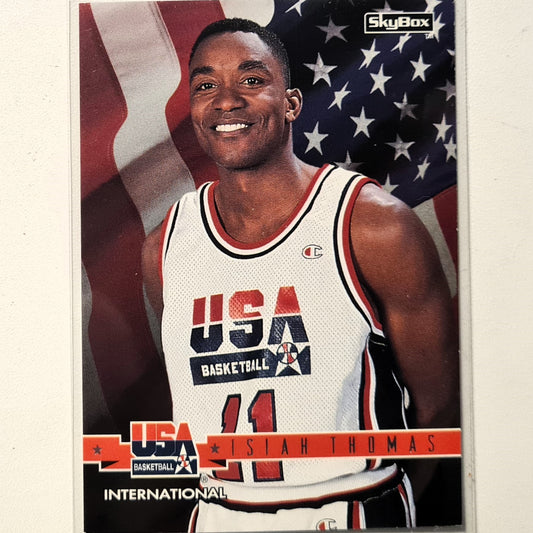Isiah Thomas 1994 Skybox USA Basketball International #43 NBA Basketball Detroit Pistons very good Sleeved