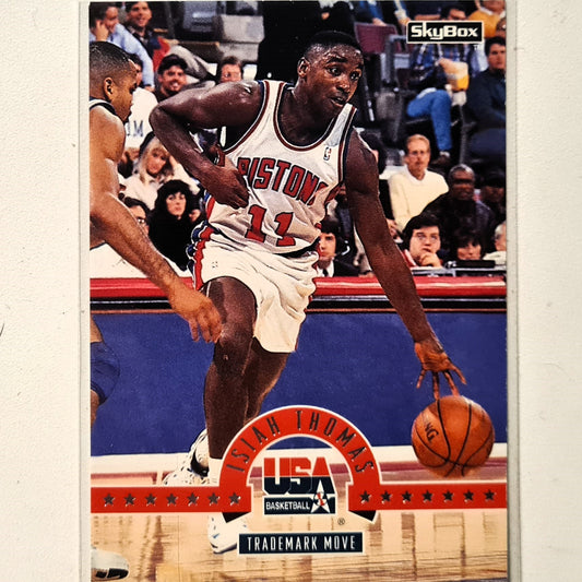 Isiah Thomas 1994 Skybox USA Basketball trademark Move #47 NBA Basketball Detroit Pistons very good Sleeved