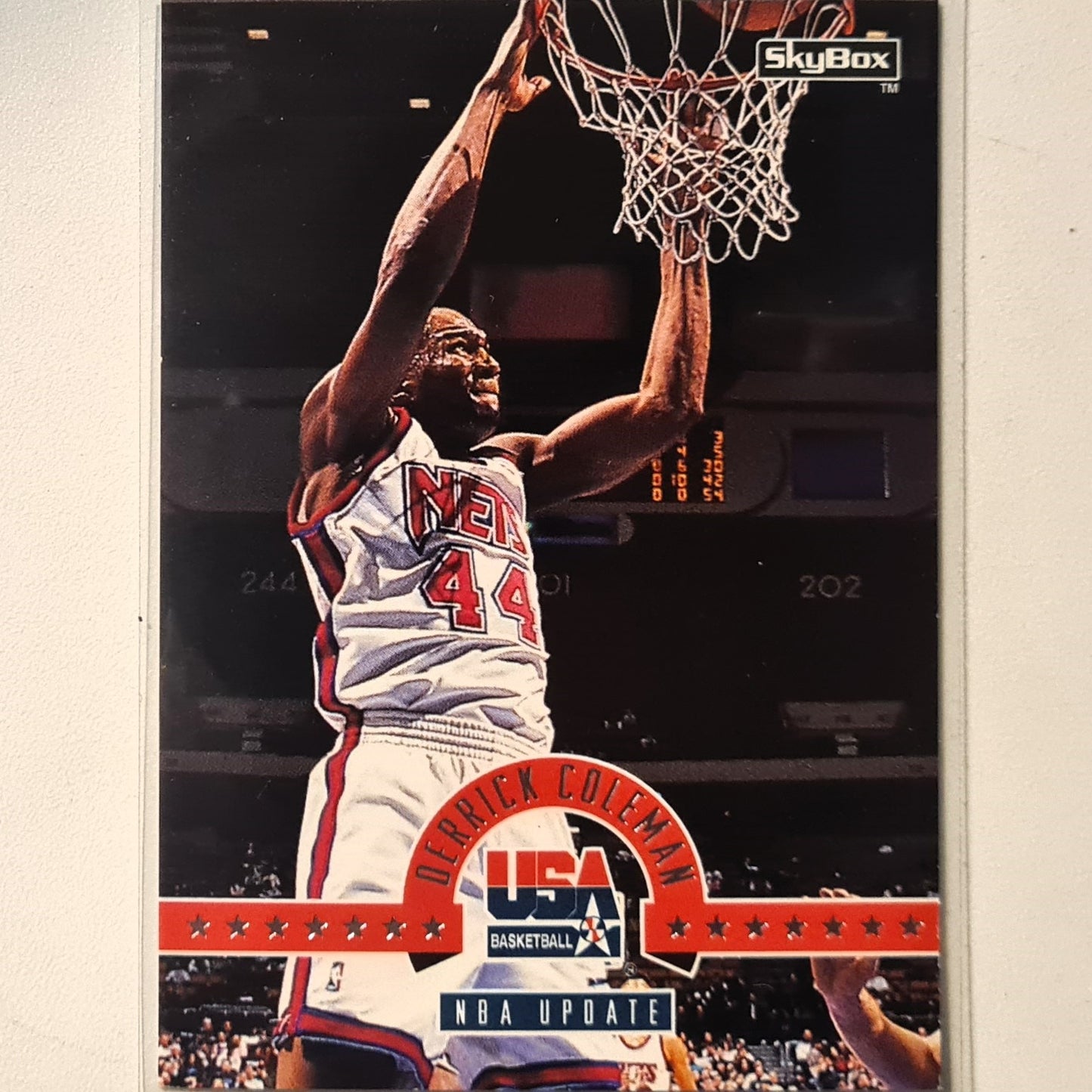 Derrick Coleman 1994 Skybox USA Basketball NBA Update #40 NBA Basketball New Jersey Nets very good Sleeved