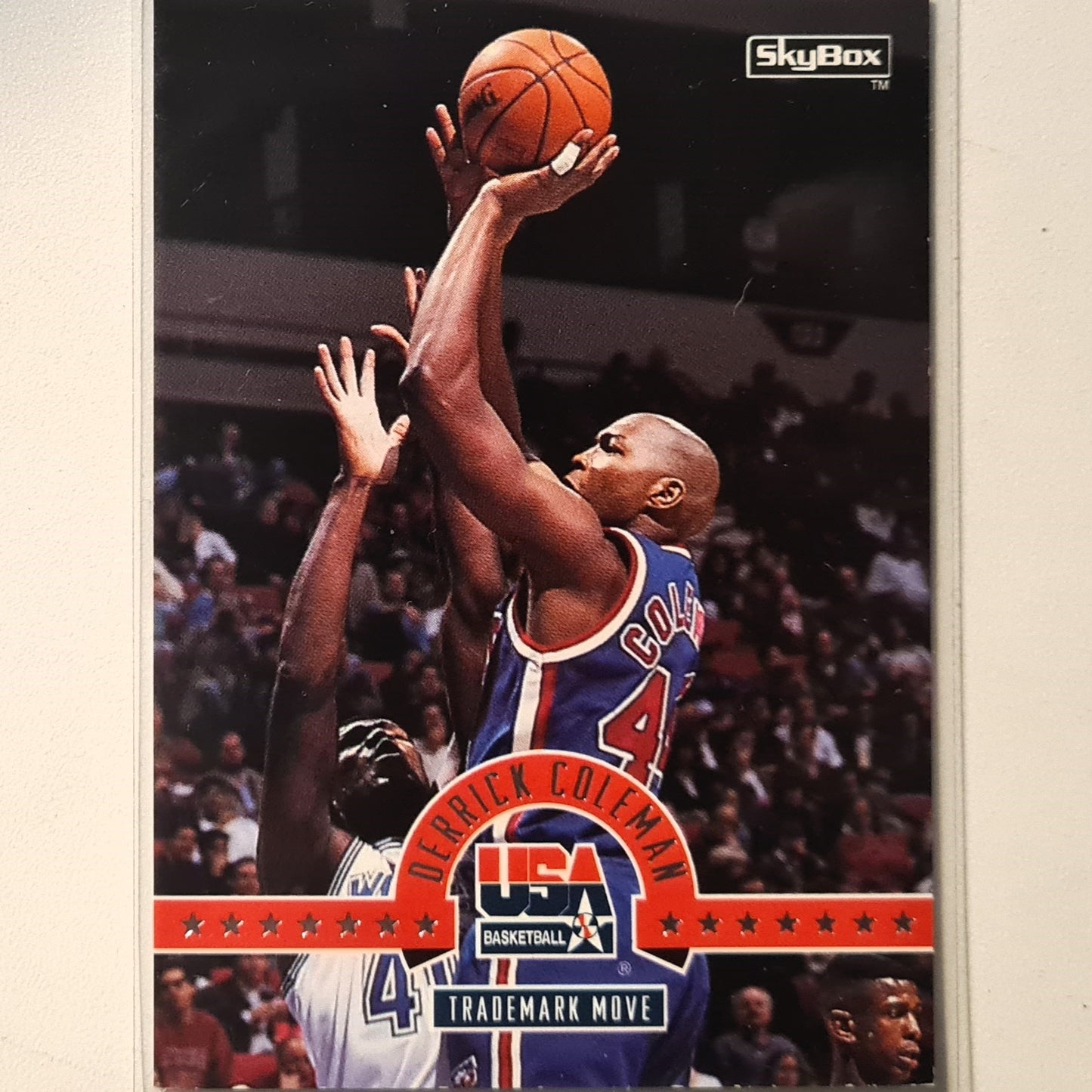 Derrick Coleman 1994 Skybox USA Basketball Trademark Move #41 NBA Basketball New Jersey Nets very good Sleeved