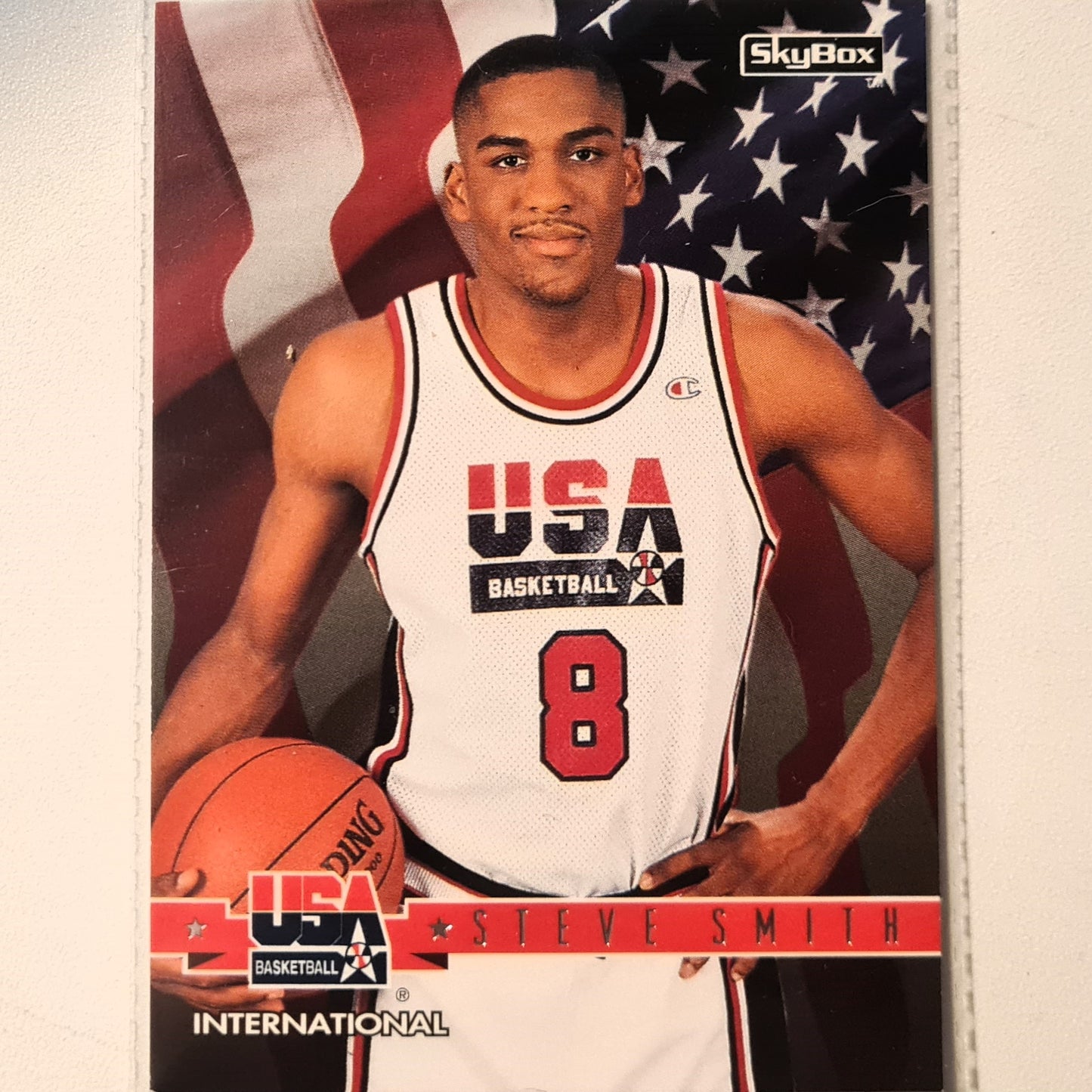 Steve Smith 1994 Skybox USA Basketball International #25 NBA Basketball Miami Heat very good Sleeved