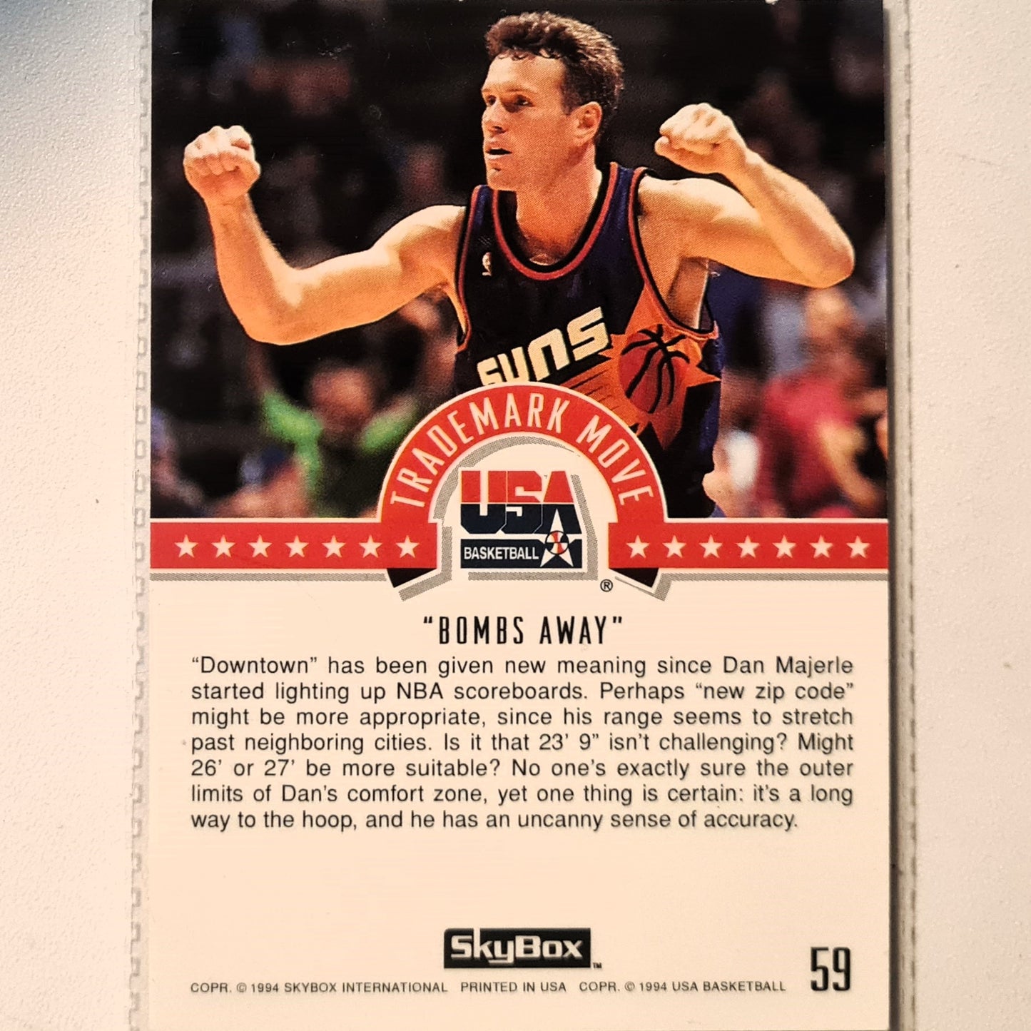 Dan Majerle 1994 Skybox USA Basketball Trademark Move #59 NBA Basketball Phoenix Suns very good