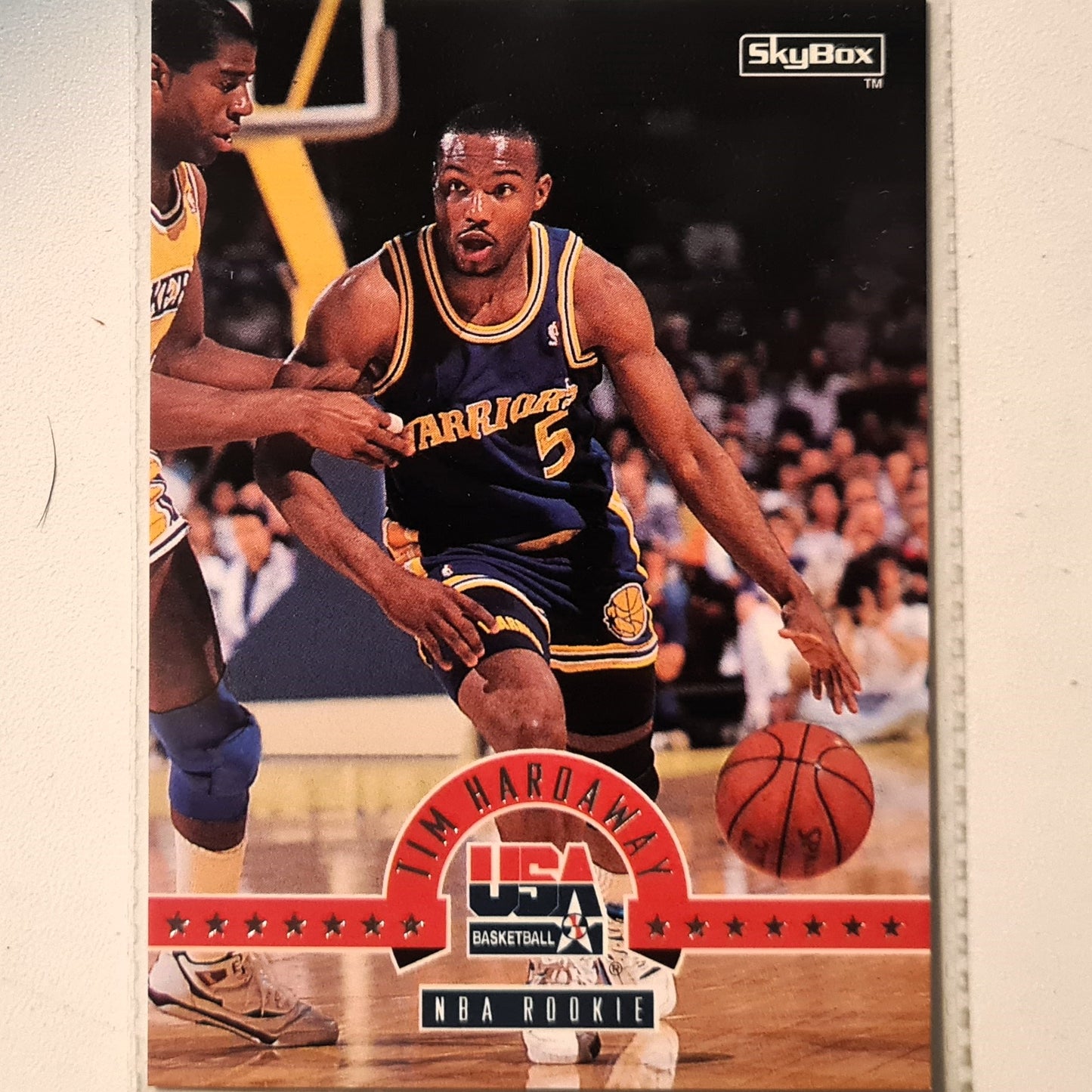 Tim Hardaway 1994 Skybox USA Basketball NBA Rookie #62 NBA Basketball Golden State Warriors very good