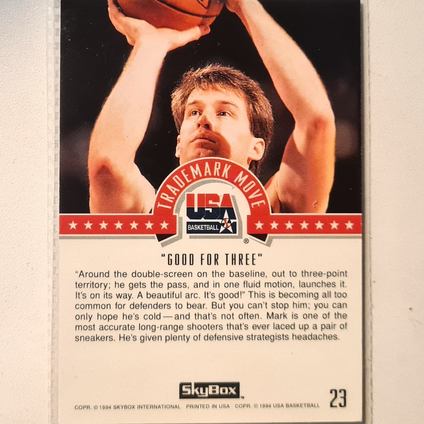 Mark Price 1994 Skybox USA Basketball Trademark Move #23 NBA Basketball Cleveland Cavaliers very good