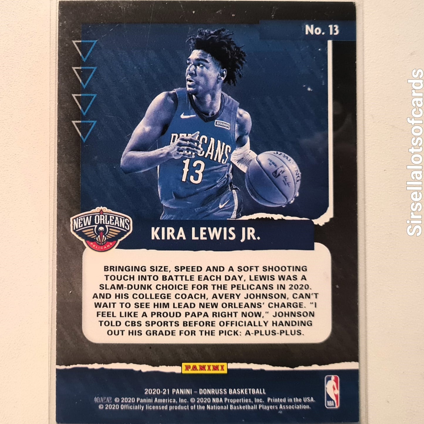 Kira Lewis Jr 2020-21 Panini Donruss  great x-pectations Rookie RC #13 NBA Basketball New Orleans Pelicans Excellent-Mint Sleeved