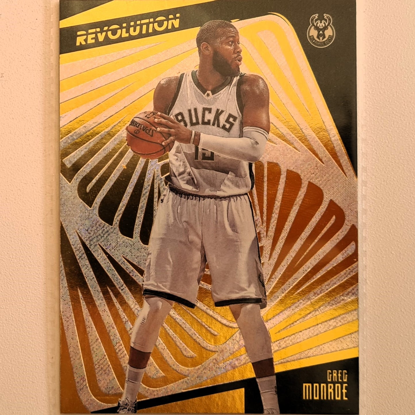 Greg Monroe 2015-16 Panini Revolution #37 NBA Basketball Milwaukee Bucks very good sleeved