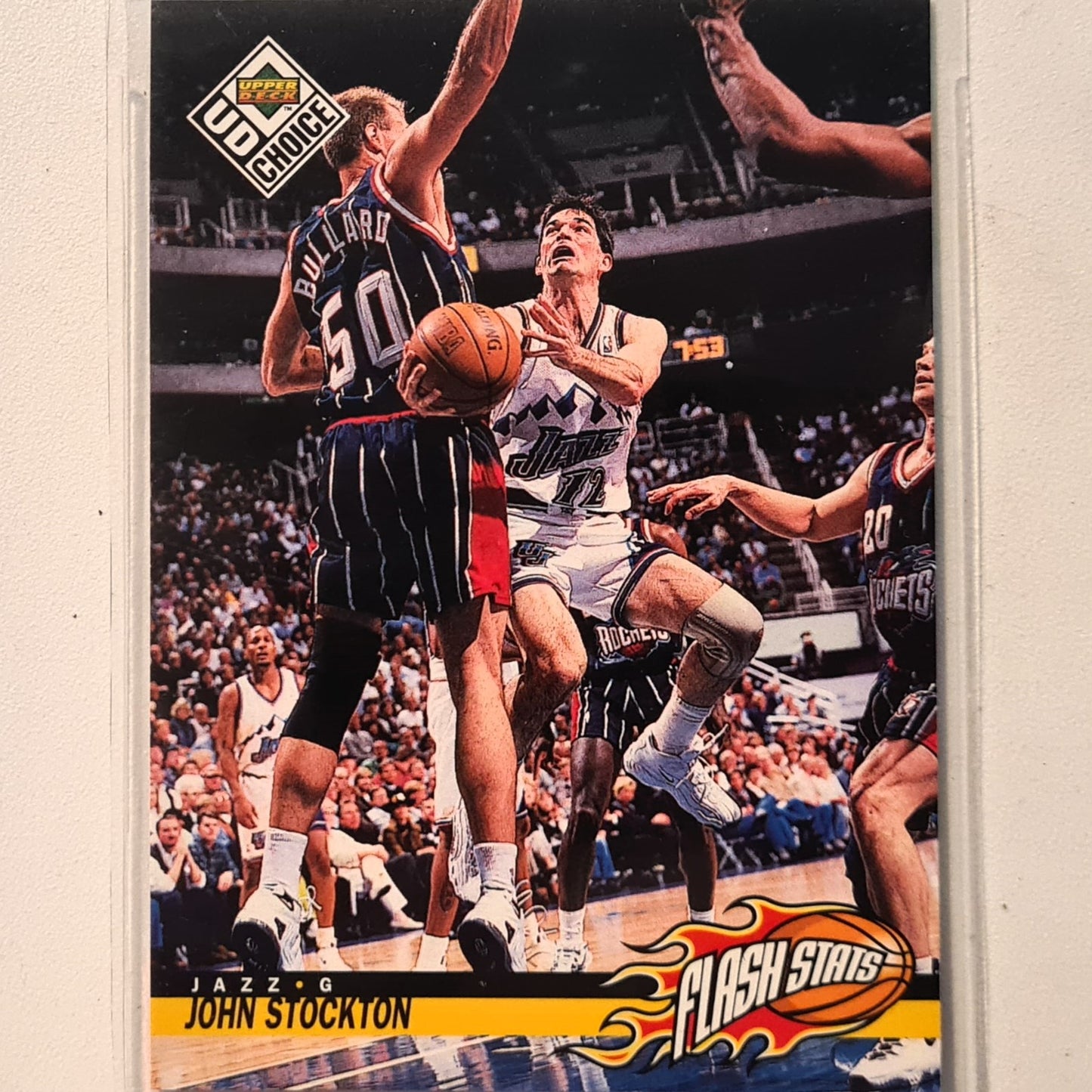 John Stockton 1998 Upper-Deck Flash Stats #182 NBA Basketball Utah Jazz excellent Sleeved