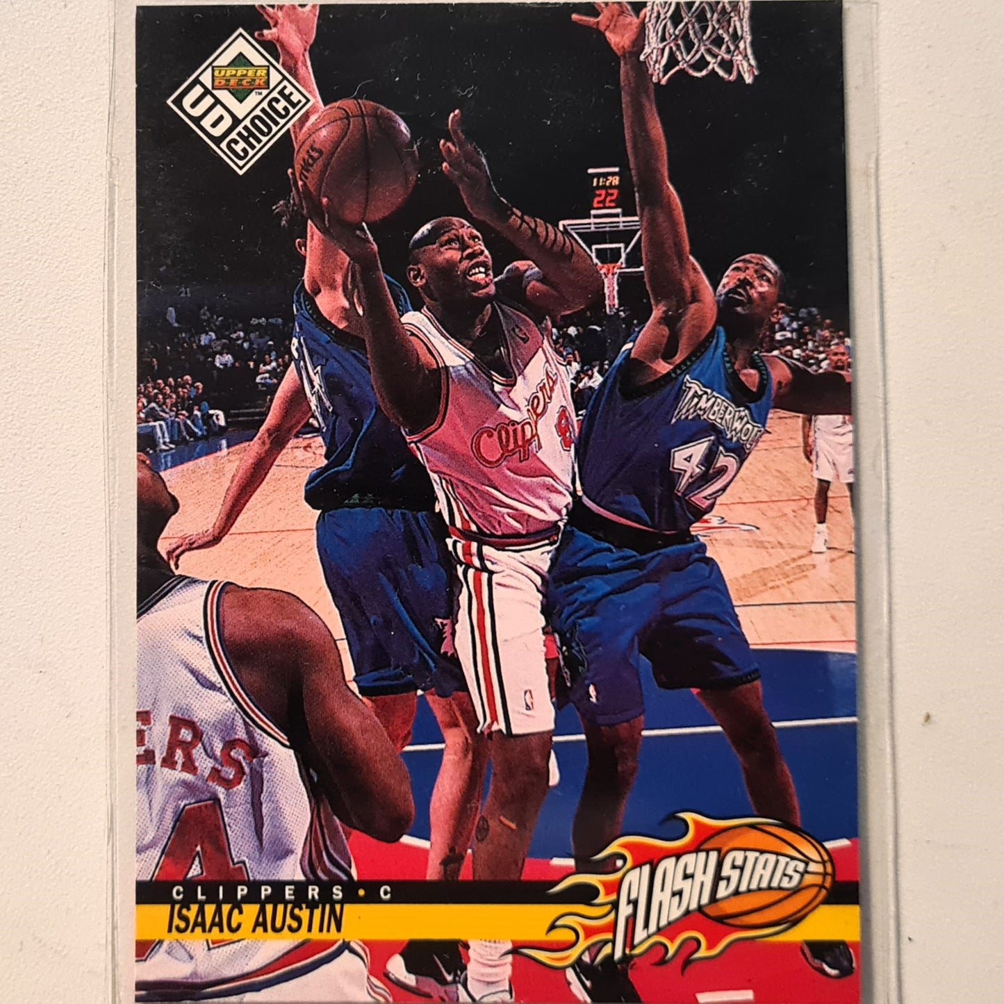 Isaac Austin 1998 Upper-Deck Flash Stats #167 NBA Basketball Los Angeles Clippers excellent Sleeved