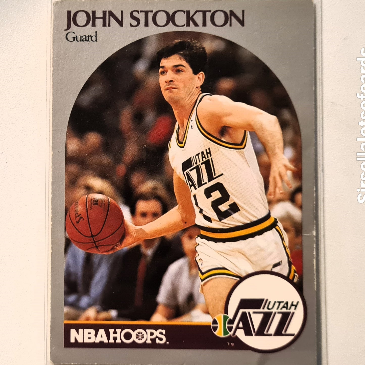 John Stockton 1990 NBA Hoops #294 NBA Basketball Utah Jazz Fair sleeved