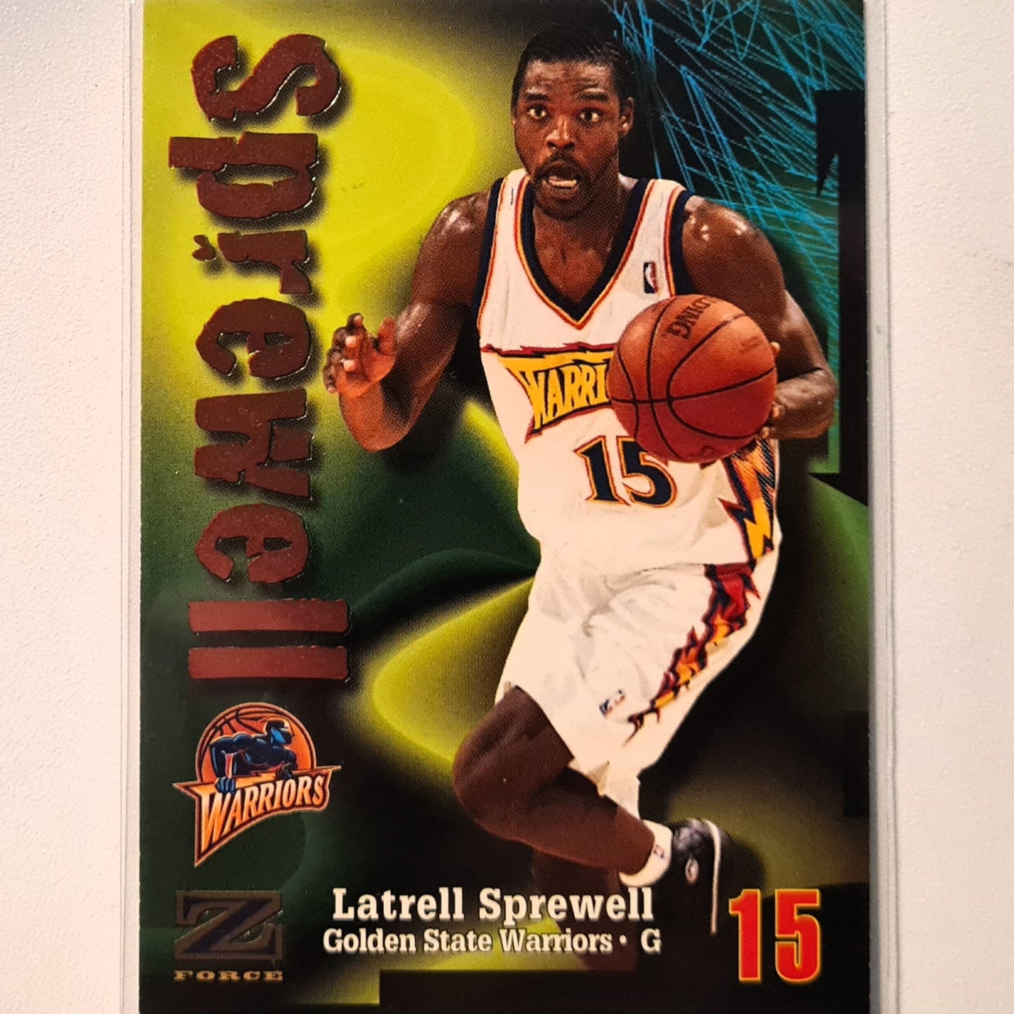Lattrell Sprewell 1998 Skybox Z-Force  #182 NBA Basketball Golden State Warriors Excellent sleeved