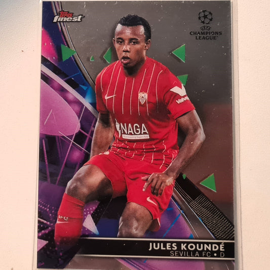 Jules Kounde 2022 Topps Finest Champions League #81 Soccer Football Sevilla Excellent sleeved