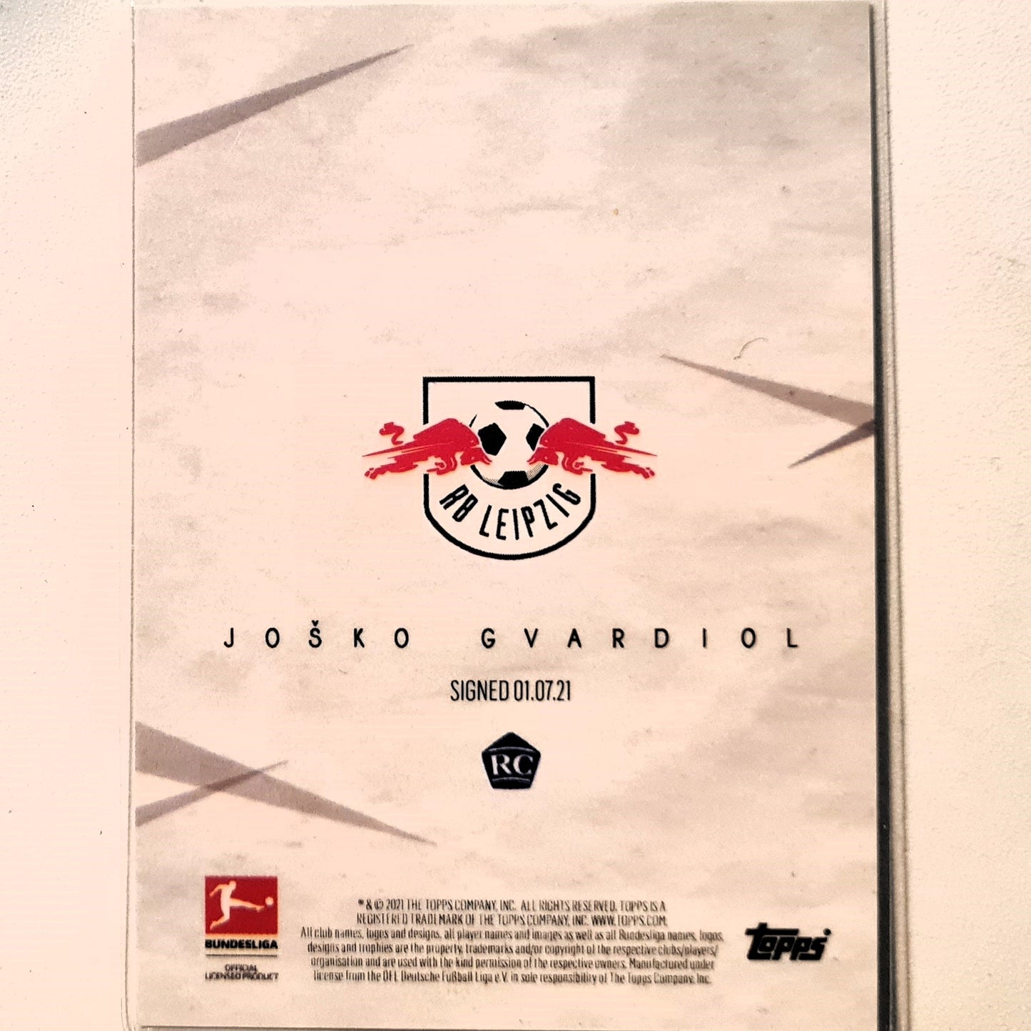 Josko Gvardiol 2021 Topps Bundesliga rising star Rookie RC Soccer Football RB Leipzig Excellent/mint sleeved