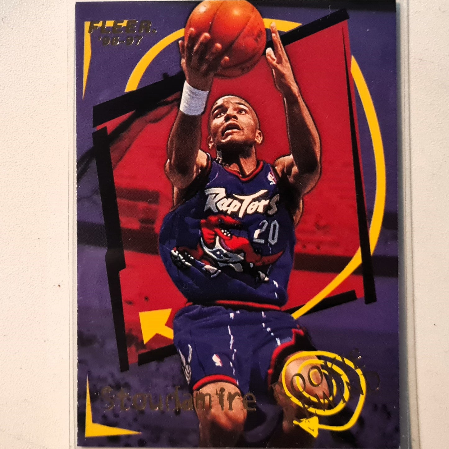 Damon Stoudamire 1996 Fleer 96-97 Rookie Rewind 10 of 15 NBA Basketball Toronto Raptors Excellent Sleeved