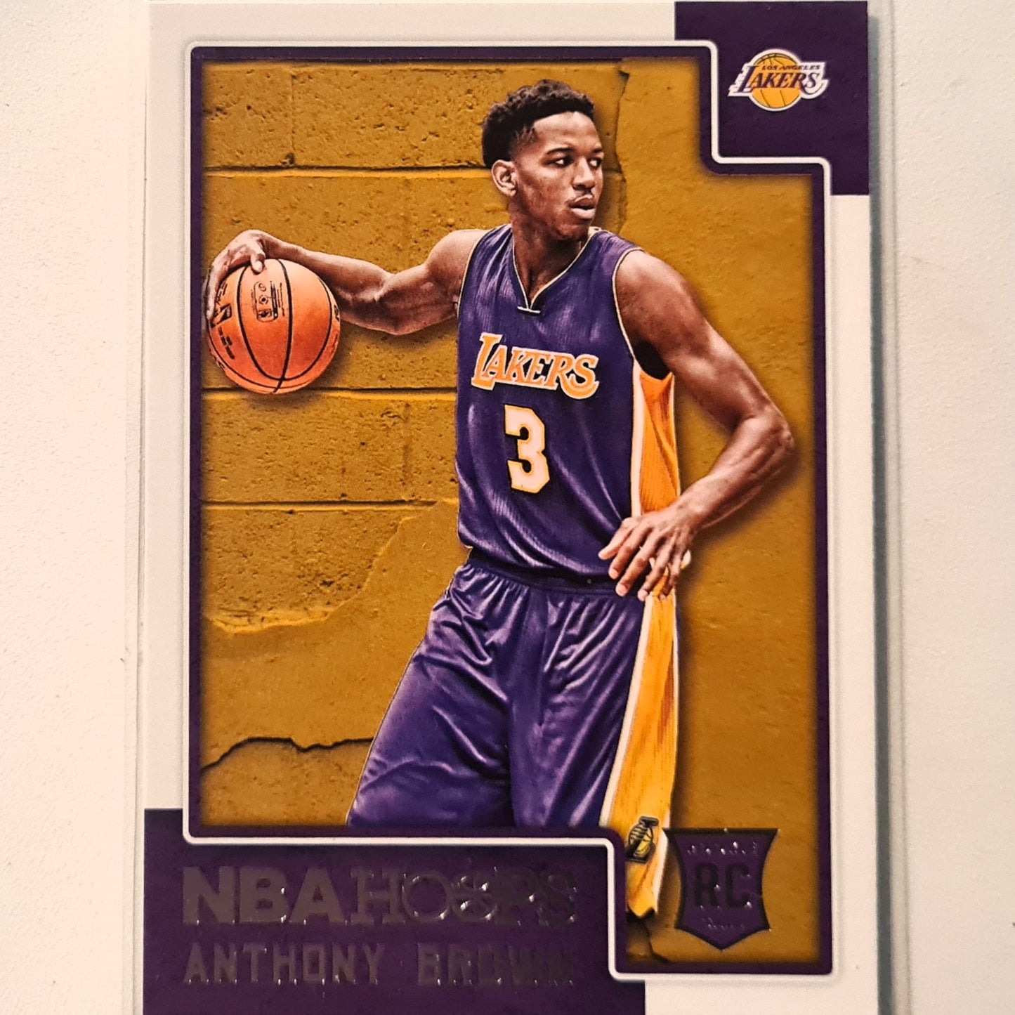 Anthony Brown 2015-16 Panini NBA Hoops Rookie RC #295 NBA Basketball LA Lakers Excellent Sleeved