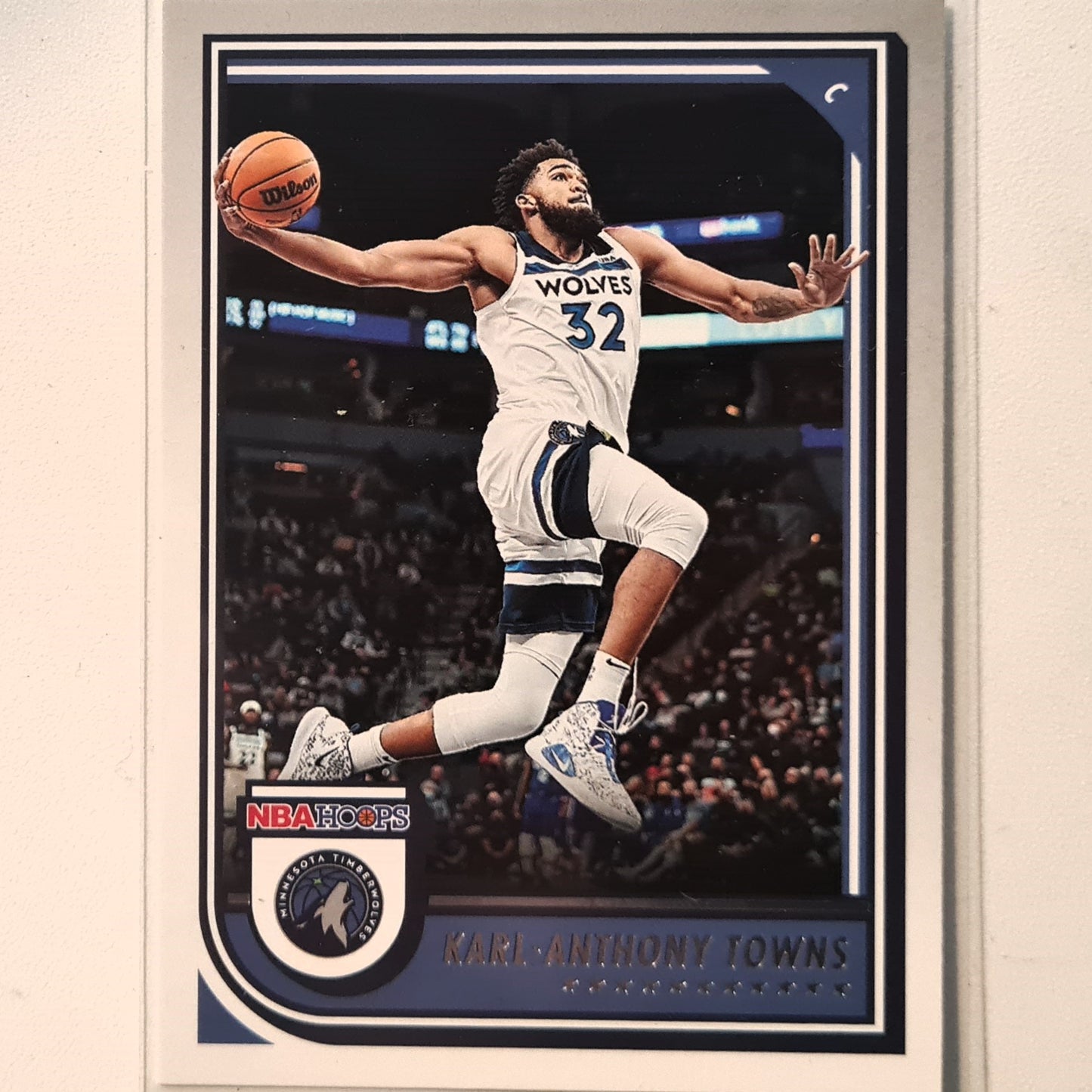 Karl-Anthony Towns 2022-23 Panini NBA Hoops #195 NBA Basketball Minnesota Timberwolves Excellent Sleeved