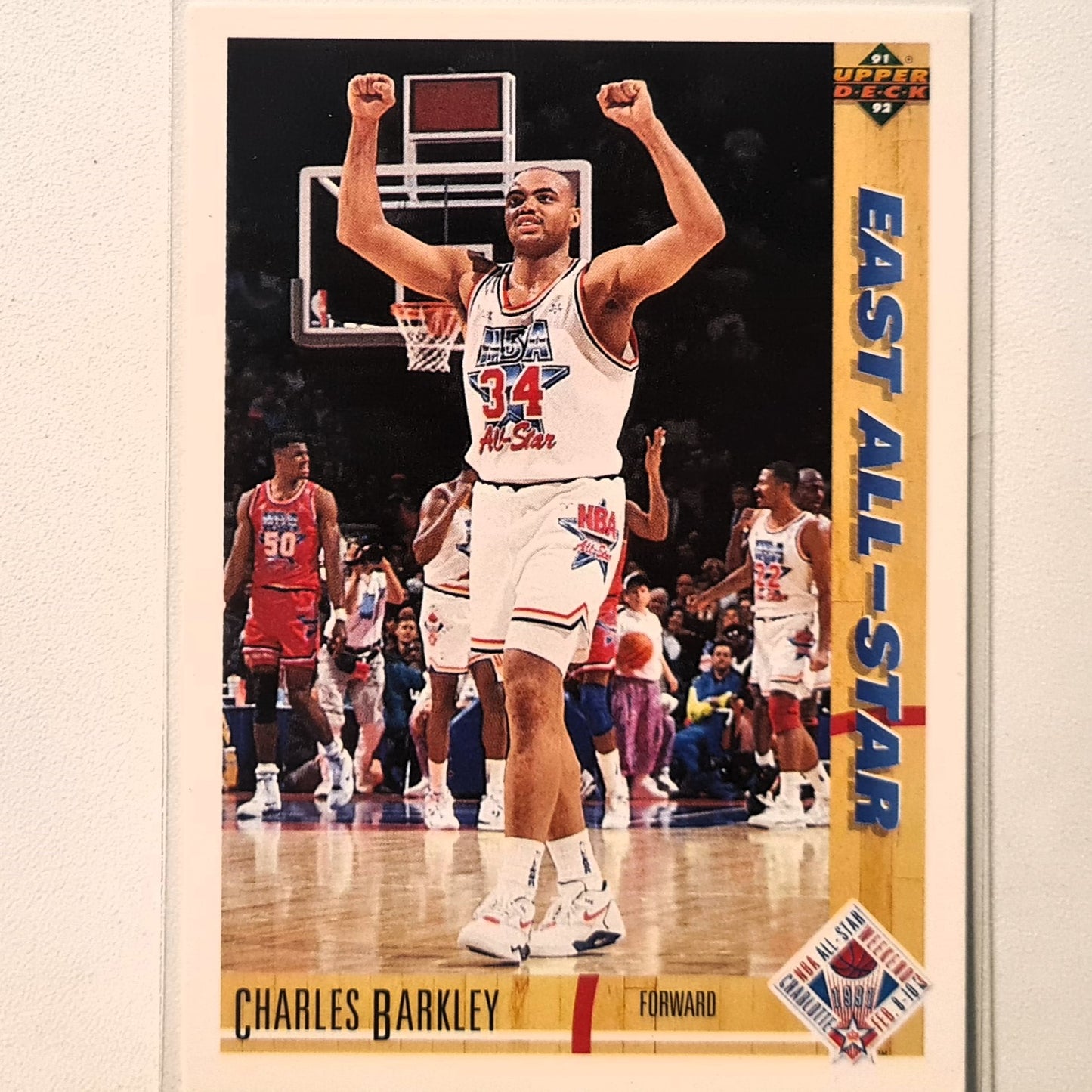 Charles Barkley 1991 Upper Deck east all star #70 NBA Basketball Philadelphia 76ers Excellent sleeved