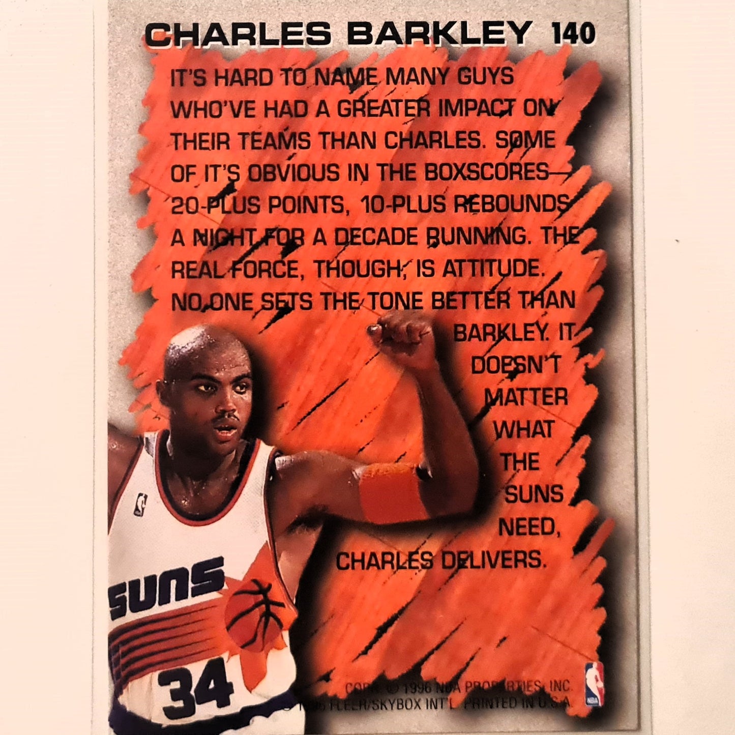 Charles Barkley 1996 Fleer 96-97 Hardwood Leader #140 NBA Basketball Phoenix Suns Excellent sleeved