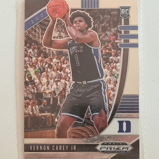 Vernon Carey Jr 2020 Panini Prizm Draft Picks Rookie RC #27 NBA Basketball Charlotte Hornets/Duke excellent sleeved