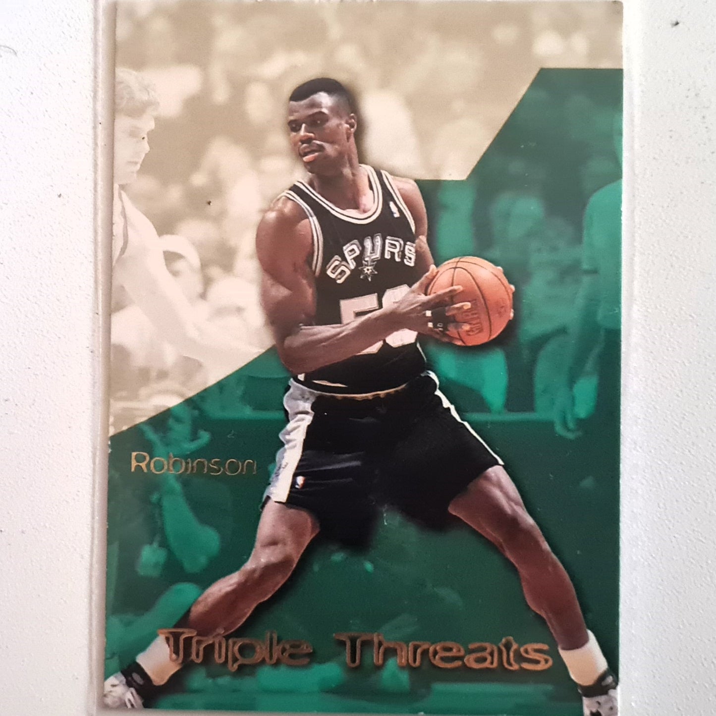 David Robinson 1996 Skybox Premium triple threats insert TT6 NBA Basketball San Antonio good sleeved