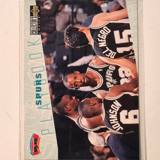 Team Squad Sean Elliott 1996 Upper-Deck Playbook #390 NBA Basketball San Antonio Spurs Excellent sleeved