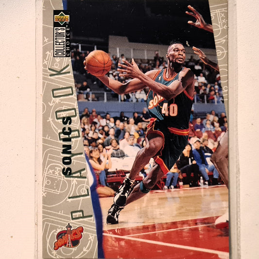 Team Squad Shawn Kemp 1996 Upper-Deck Playbook #391 NBA Basketball Seattle super sonics Excellent sleeved