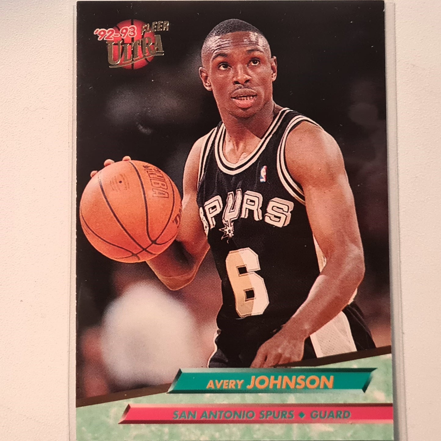 Avery Johnson 1993 Fleer 92-93 #336 NBA Basketball San Antonio Spurs excellent sleeved