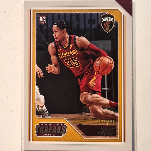 Isaac Okoro 2020-21 Panini Threads Rookie RC #89 NBA Basketball Cleveland Cavaliers excellent sleeved