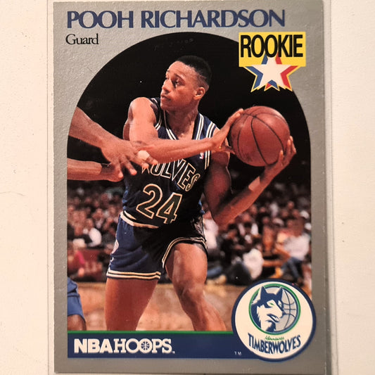Pooh Richardson 1990 Skybox NBA Hoops Rookie RC #190 NBA Basketball Miami Heat Excellent sleeved