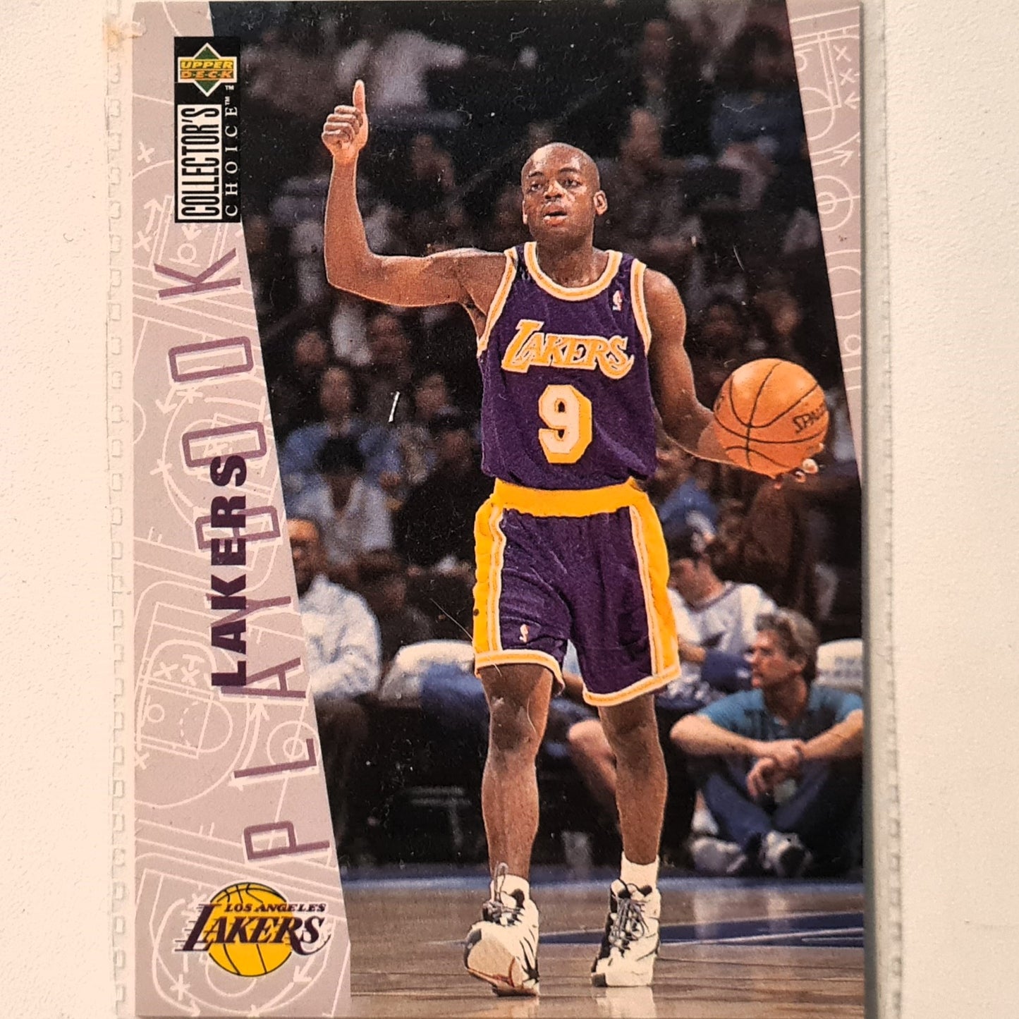 Nick Van Exel 1996 Upper-Deck playbook #379 NBA Basketball LA Lakers Excellent Sleeved