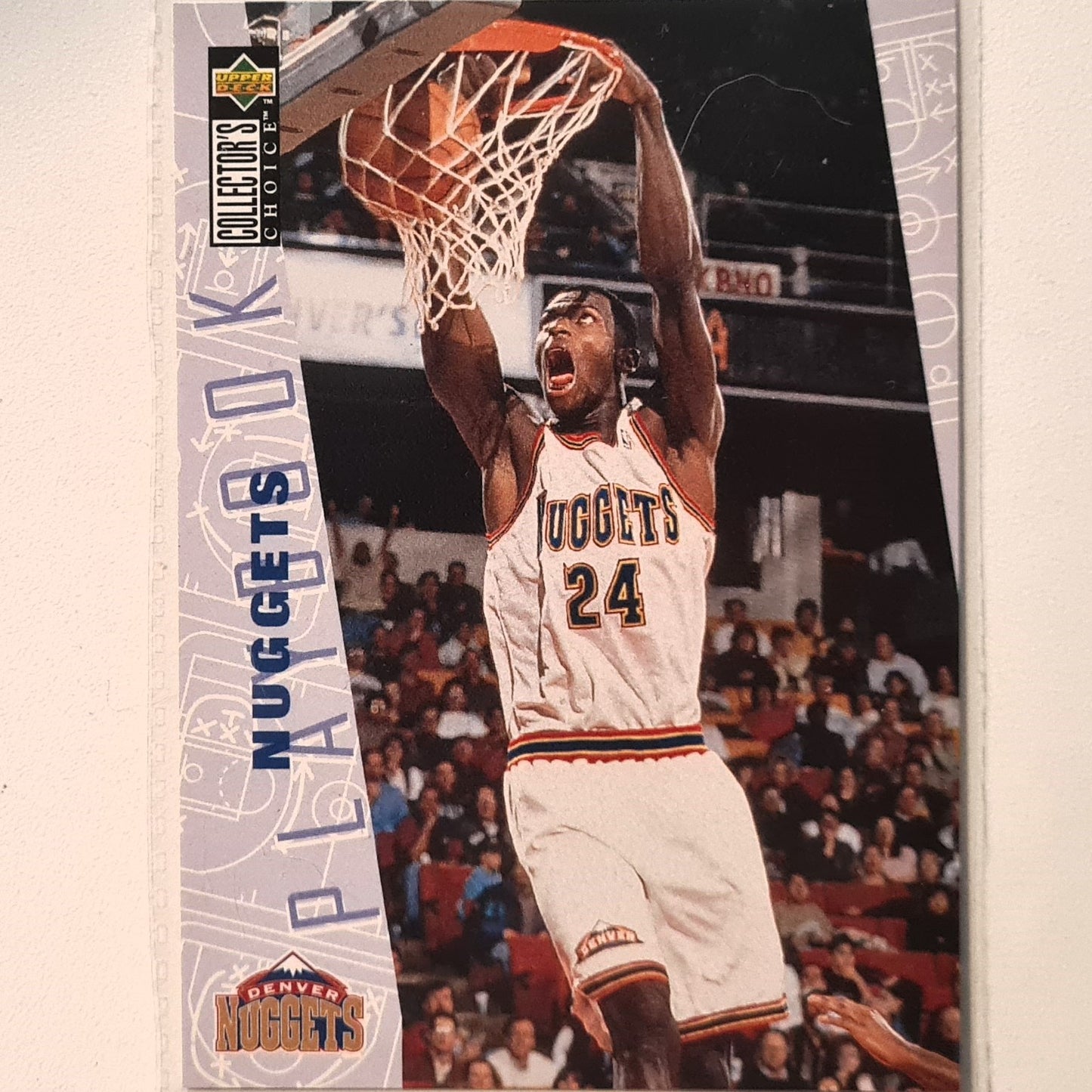 LaPhonso Ellis 1996 Upper-Deck playbook #373 NBA Basketball Denver Nuggets Excellent Sleeved