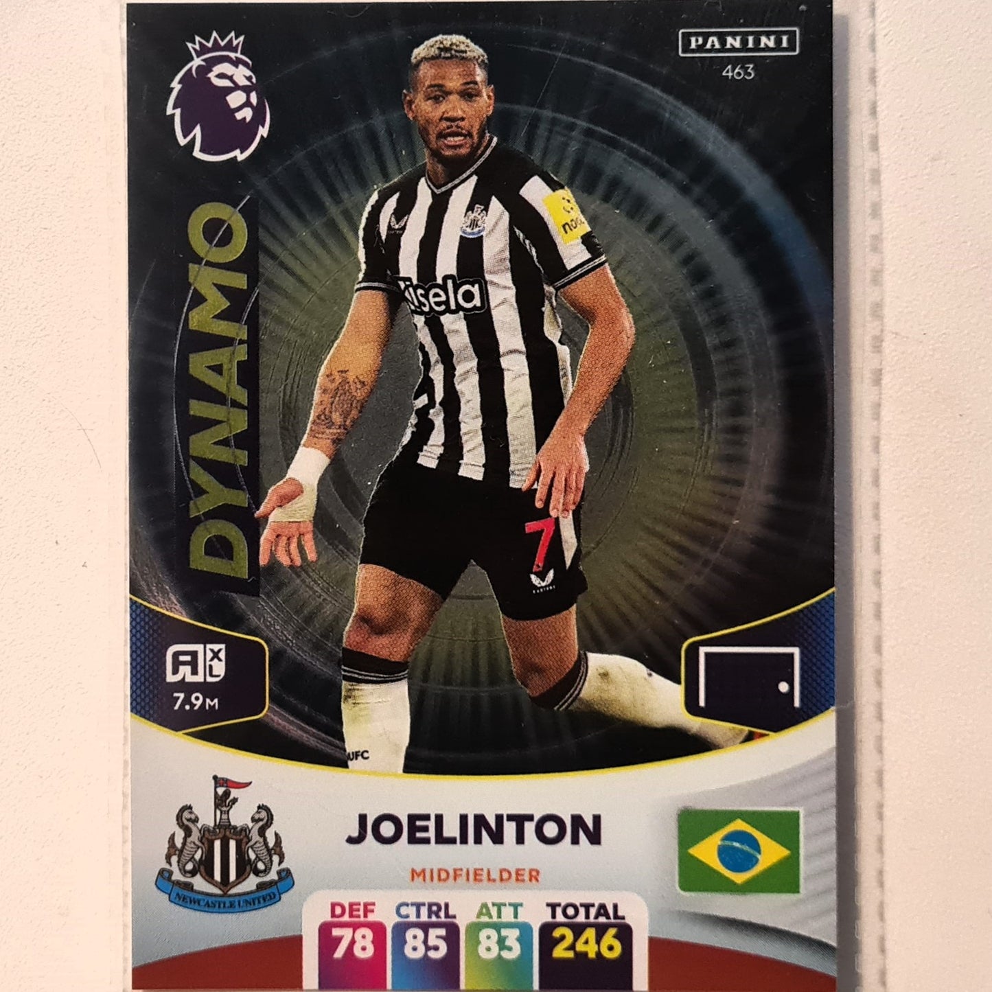 Joelinton 2024 Panini Adrenalyn XL Dynamo #463 Soccer Football Newcastle United Excellent/mint Sleeved