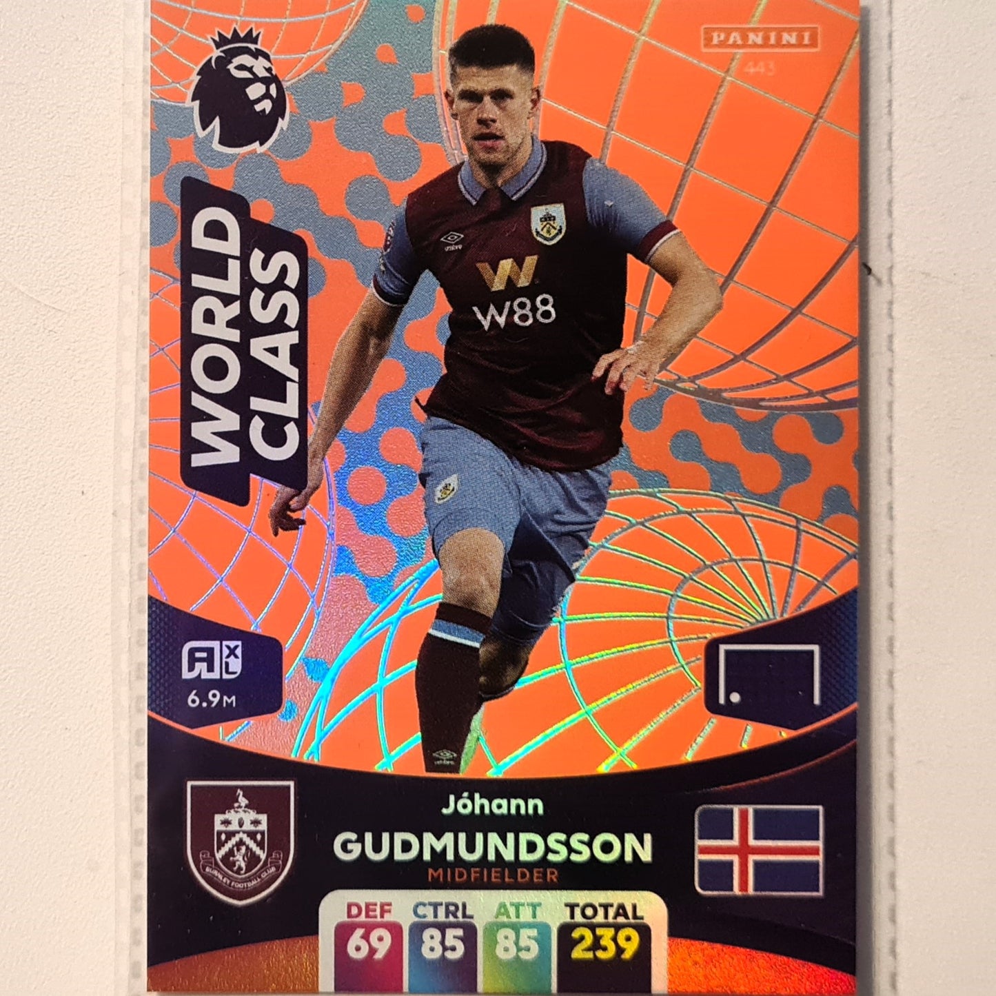 Johann Gudmundsson 2024 Panini Adrenalyn XL World Class #443 Soccer Football West Ham United Excellent/mint Sleeved