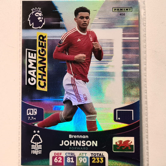 Brennan Johnson 2024 Panini Adrenalyn XL World Class #458 Soccer Football Nottingham Forest Excellent/mint Sleeved