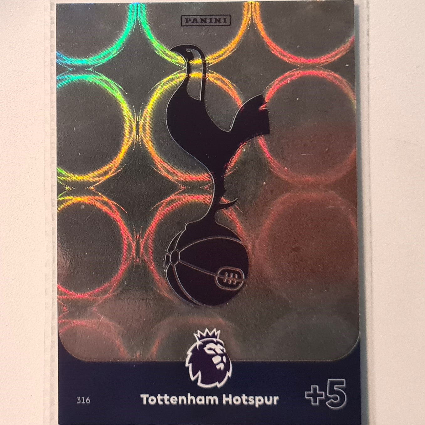 chrome club crest emblem 2024 Panini Adrenalyn XL World Class #316 Soccer Football Tottenham Hotspur Excellent Sleeved