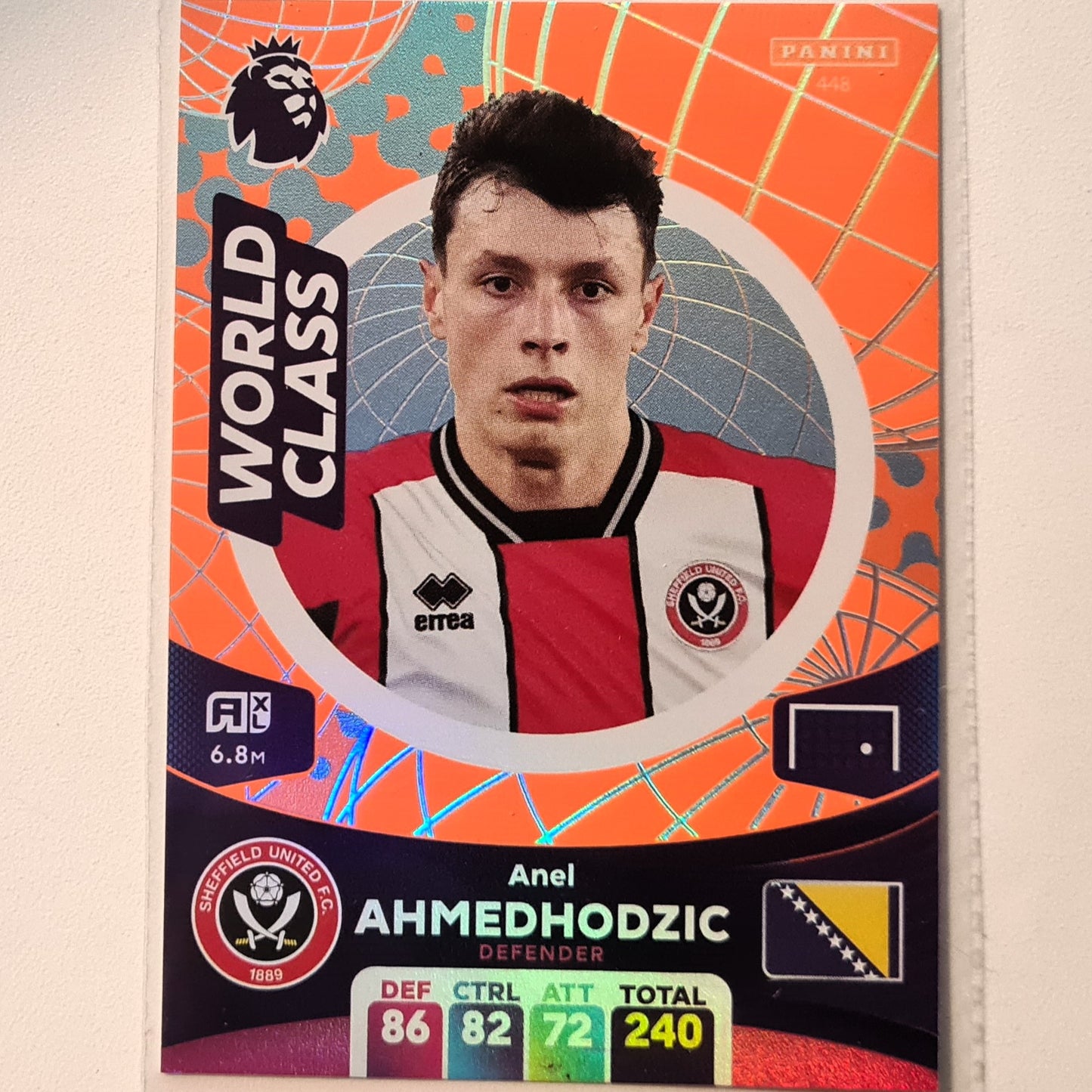 Anel Ahmedhodzic 2024 Panini Adrenalyn XL World Class #448 Soccer Football Sheffield United Excellent Sleeved