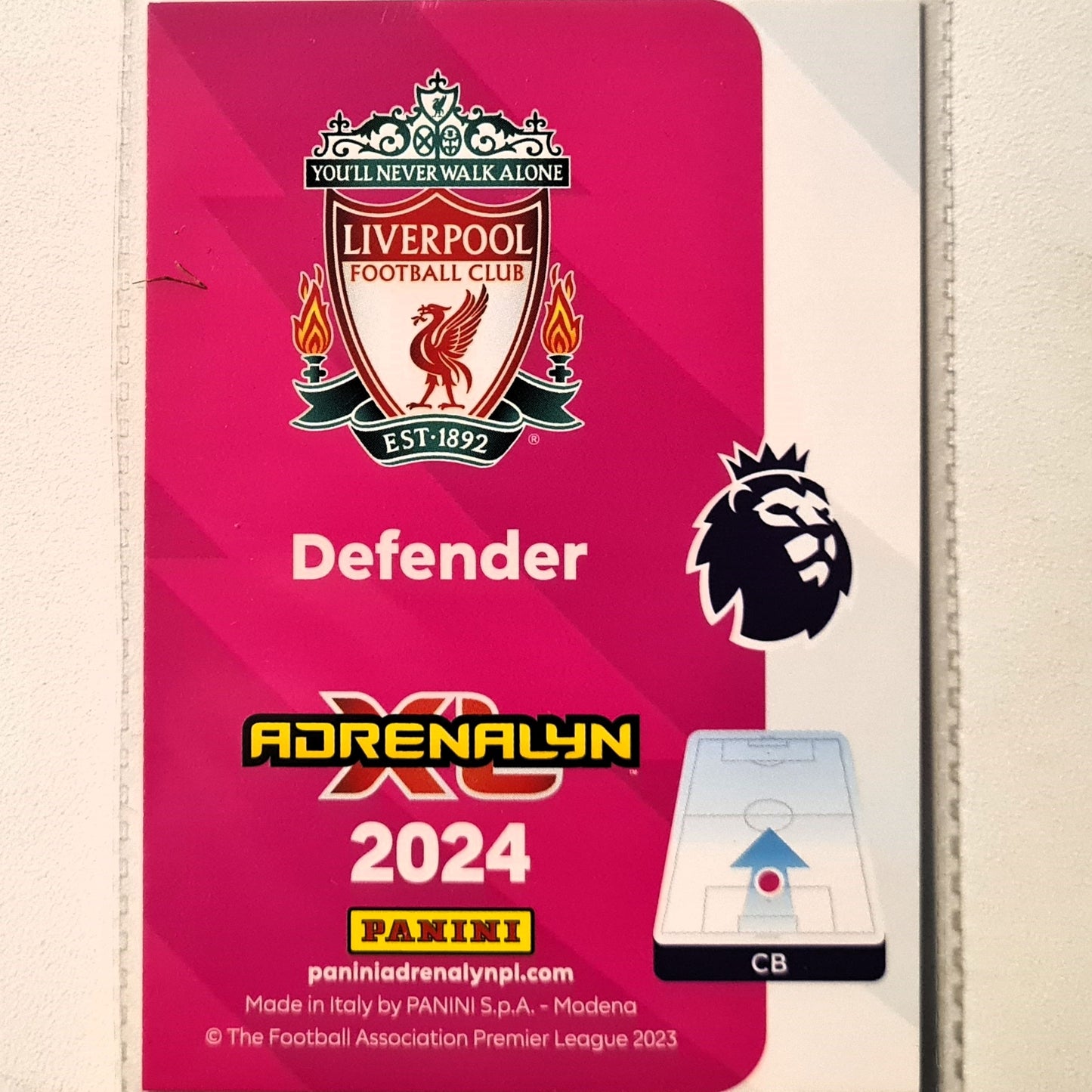 Virgil Van Dijk 2024 Panini Adrenalyn XL #192 Soccer Football Liverpool Excellent Sleeved