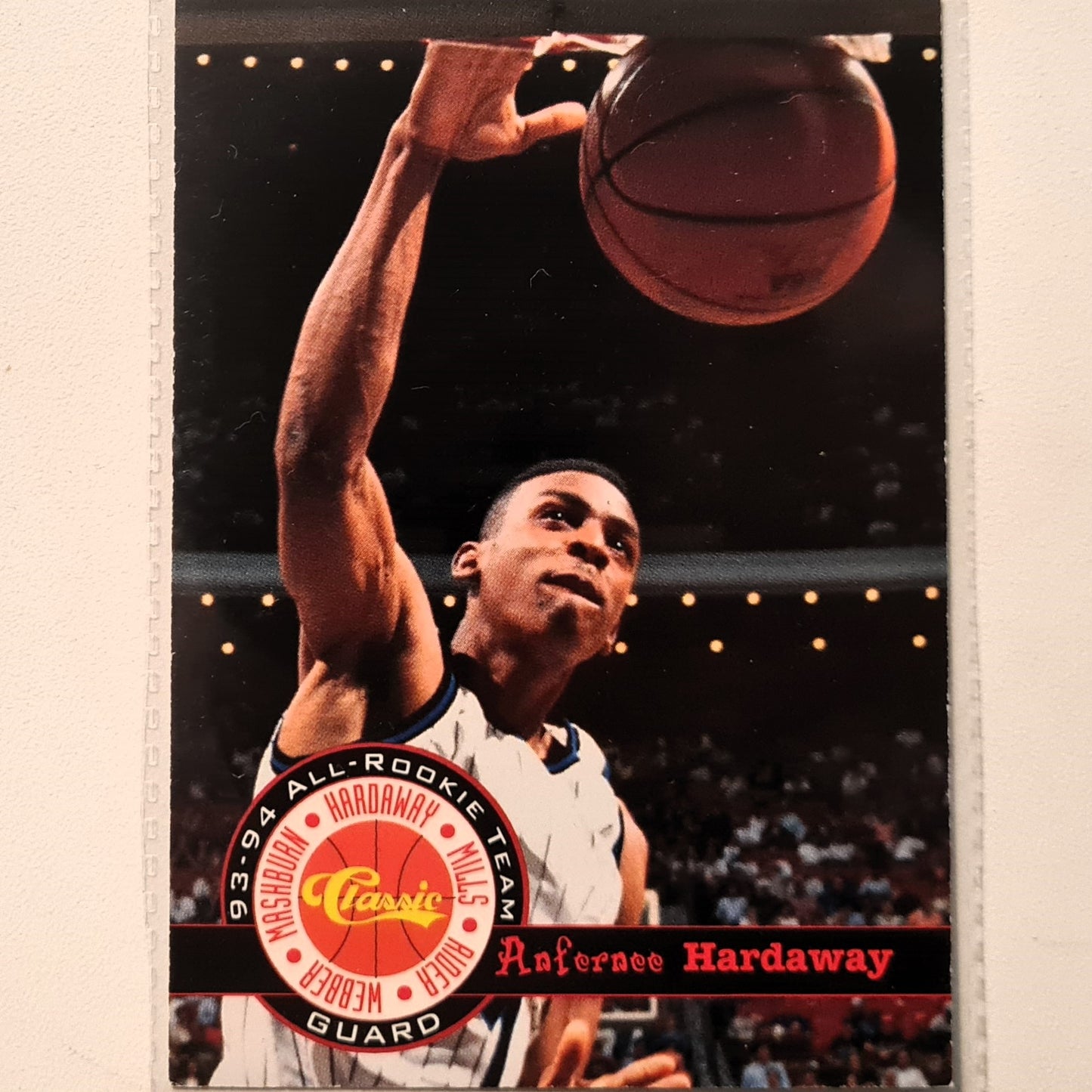 Anfernee Hardaway 1994 Classic all rookie team 93-94 rookie RC #14 NBA Basketball Orlando Magic very good Sleeved