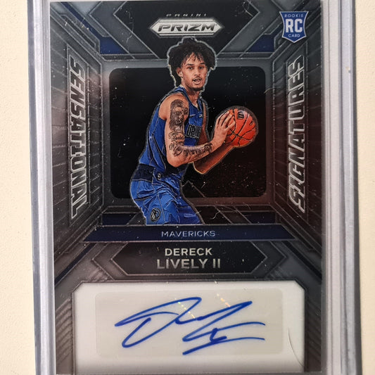 Dereck Lively II 2023-24 Panini Prizm Sensational signatures Auto Rookie RC SS-DL NBA Basketball Dallas Mavericks Excellent/Mint sleeved