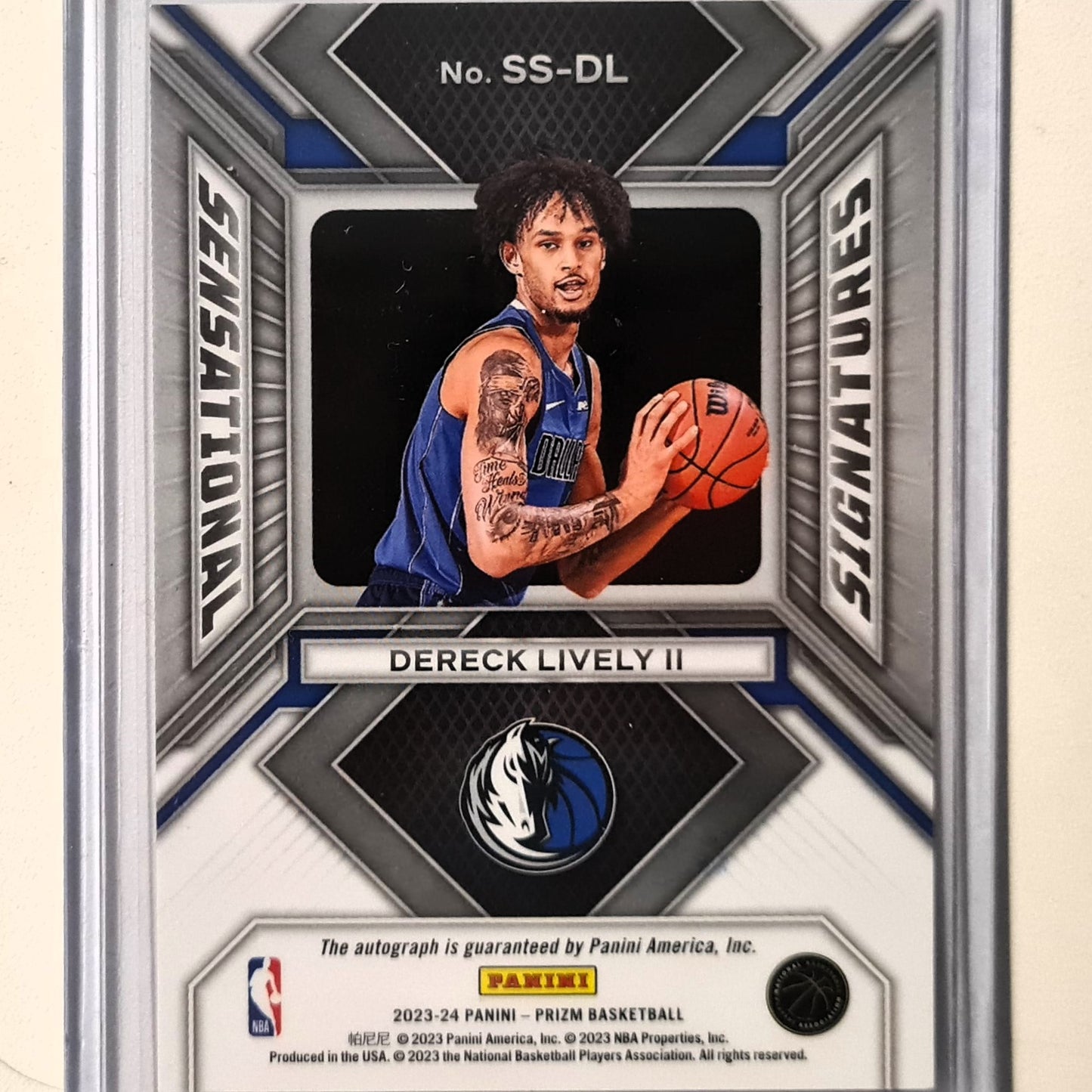 Dereck Lively II 2023-24 Panini Prizm Sensational signatures Auto Rookie RC SS-DL NBA Basketball Dallas Mavericks Excellent/Mint sleeved