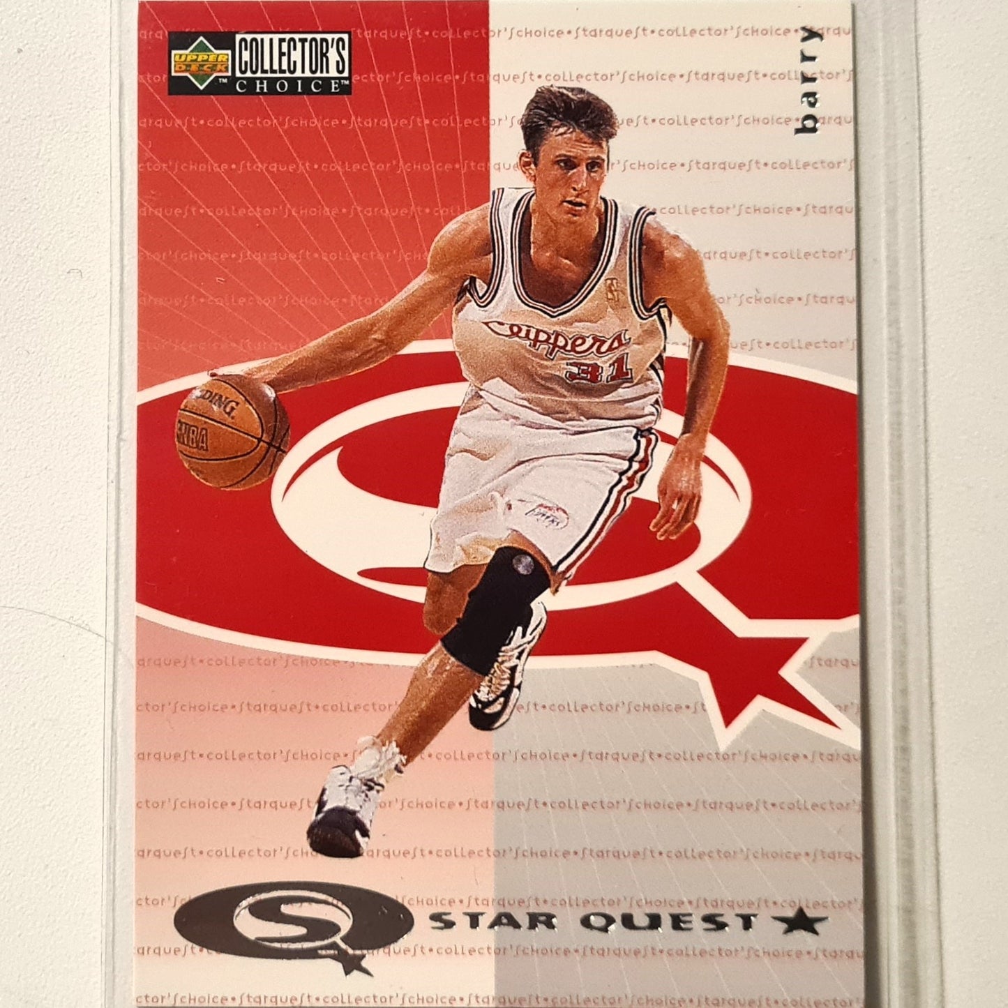 Brent Barry  1997 Upper-Deck Star Quest SQ30 NBA Basketball Los Angeles Clippers Excellent Sleeved